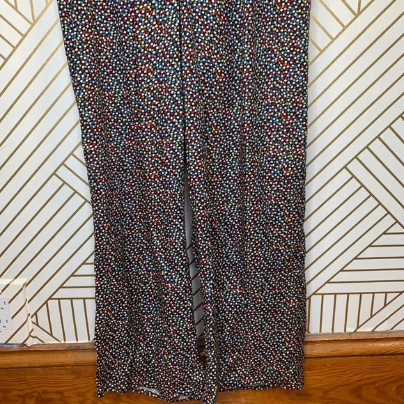 Anthropologie ett:twa Christene Silken Jumpsuit Long Sleeve Color Print Size 6